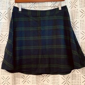 Old Navy Blue Green Plaid Skater Skirt